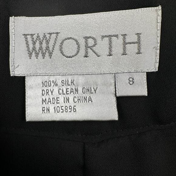 Worth Silk Maxi Skirt Y2K Handkerchief Black 8 Whimsy Goth Fairy Grunge Witchy - Picture 9 of 10